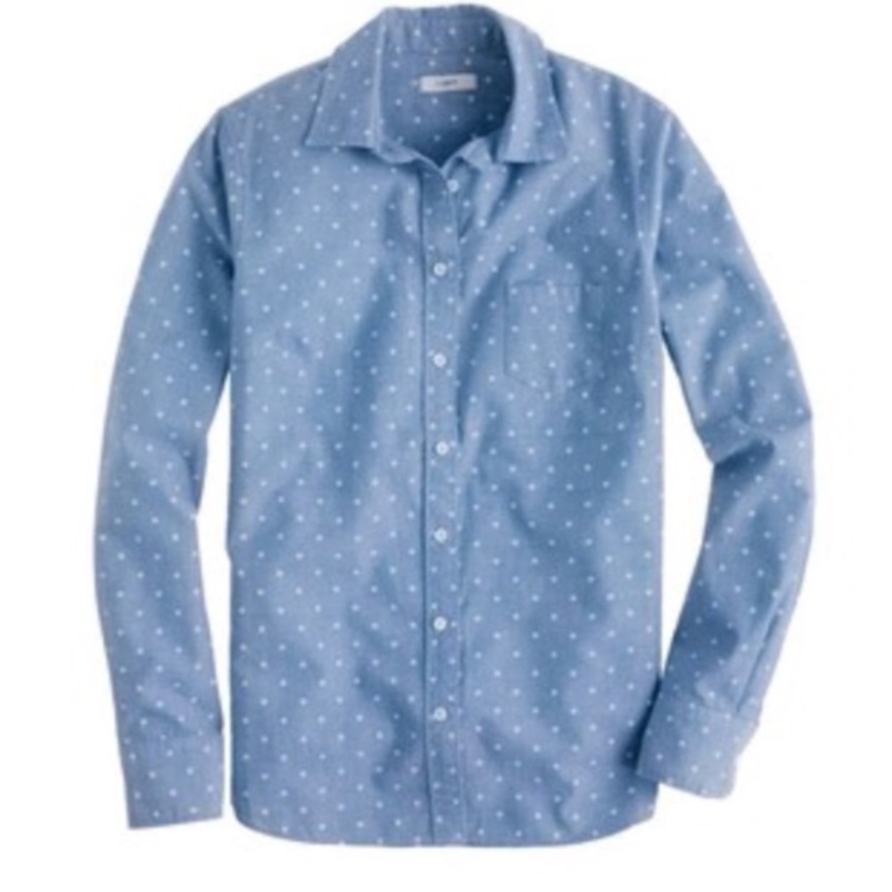 J. Crew chambray dot shirt